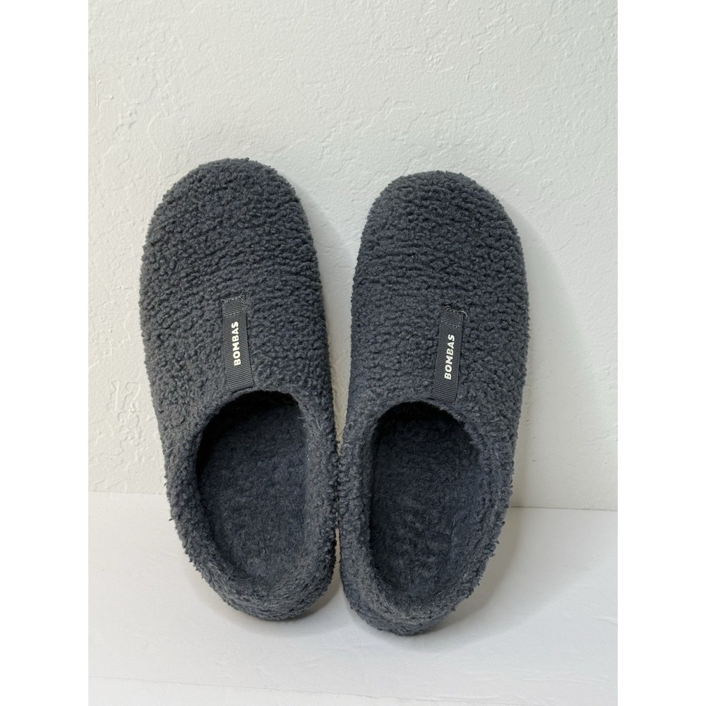Bombas Shearling Slip-On Gray Women's Slippers Size 9.5/10 Faux Fur Warm Comfy